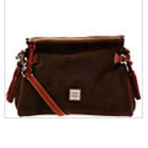 Dooney and bourke brown suade handbag